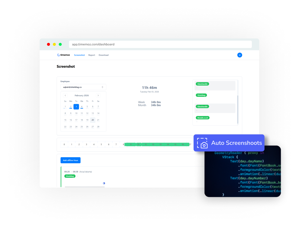 Time & Screenshot Tracking