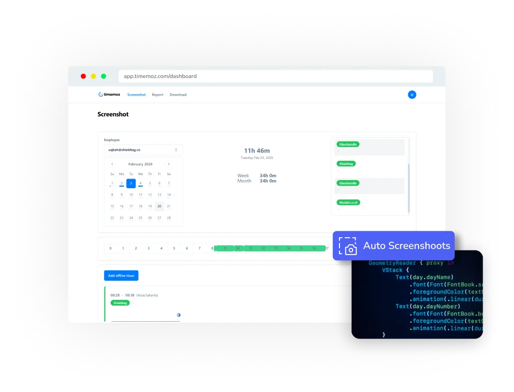 Pelacakan Waktu & Screenshot